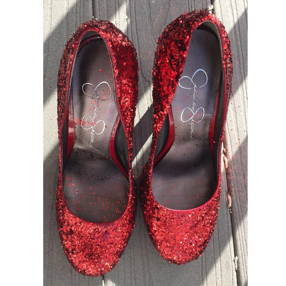 Dorothy Red Glitter Heels